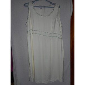 Sleeveless Maternite Cream Green Floral  XL Dress